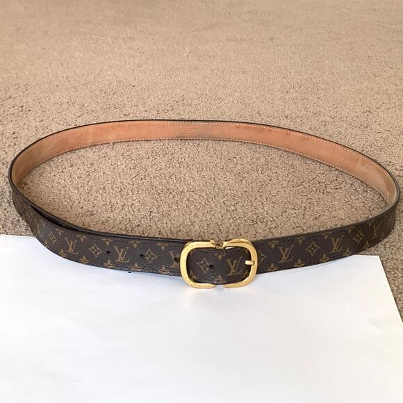 LV1046 Louis Vuitton unisex monogram belt size 95 cm 38 inch - Picture 1 of 4